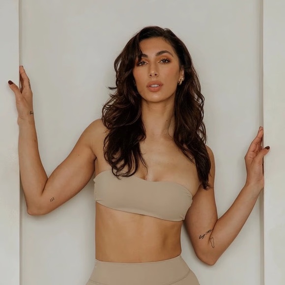 NWT Stacci Athletics Bandeau Bra - Nude Tan Bralette XS - Picture 2 of 9